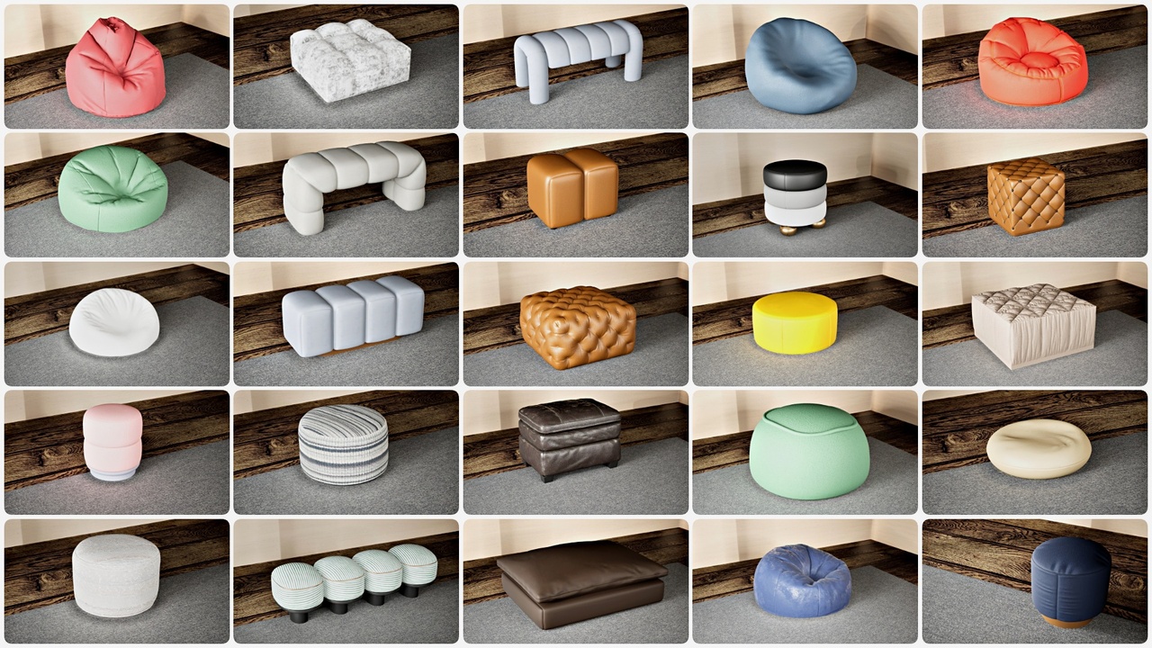 Media 1 for listing Infinity Pouf Bean