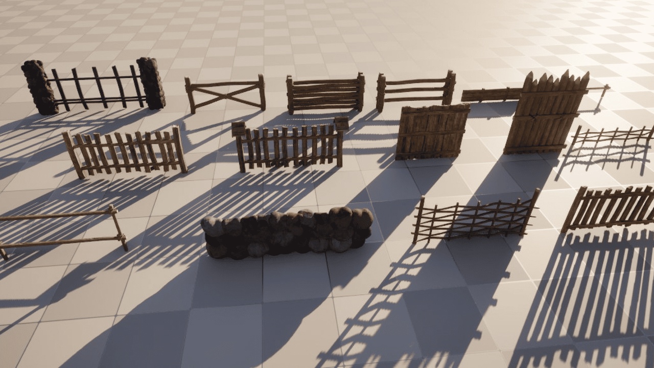 Media 1 for listing Medieval Fences Asset Pack