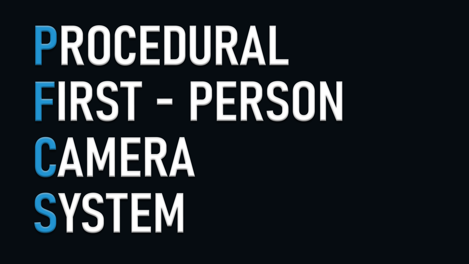 Procedural First-Person Camera System | Fab