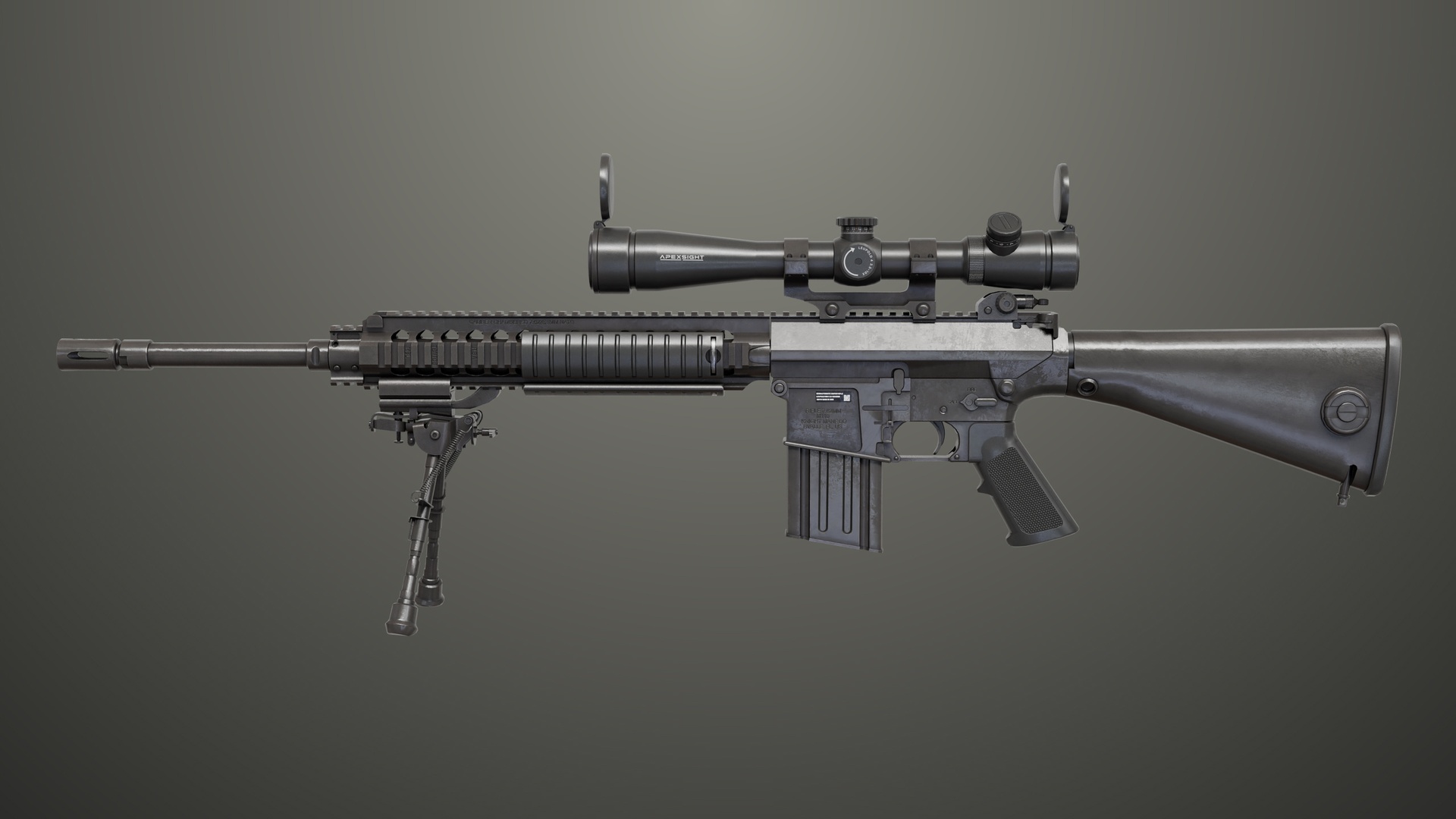 Media 1 for listing Sniper 07 Black Generic All PBR Unity UE Txtures