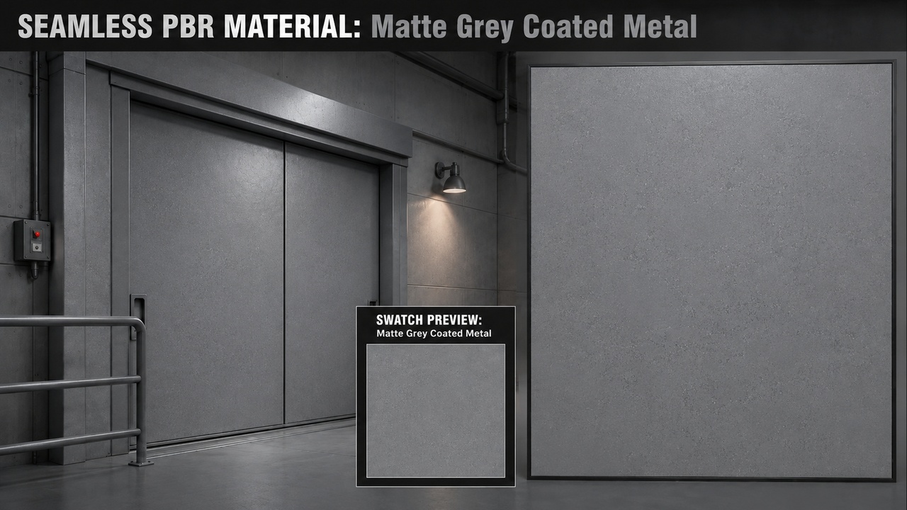 Media 1 for listing Painted & Coated Metal Industrial Door Materials - 10 Seamless 4K PBR Textures