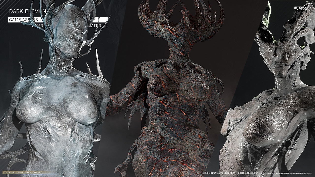 Media 1 for listing Dark Elemental Bundle 02 - Game Assets + Extra | STIGMA STUDIOS