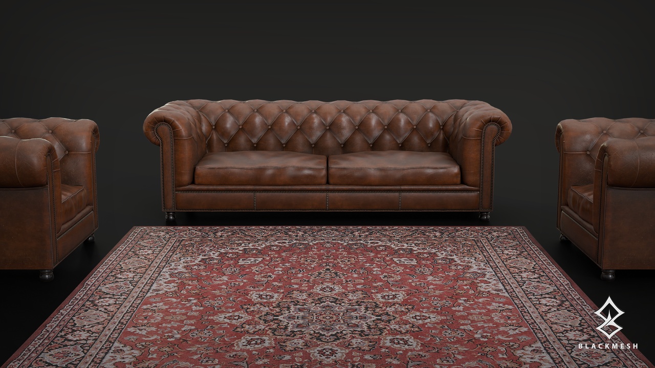 Media 1 for listing Chesterfield Sofa & Armchair Set