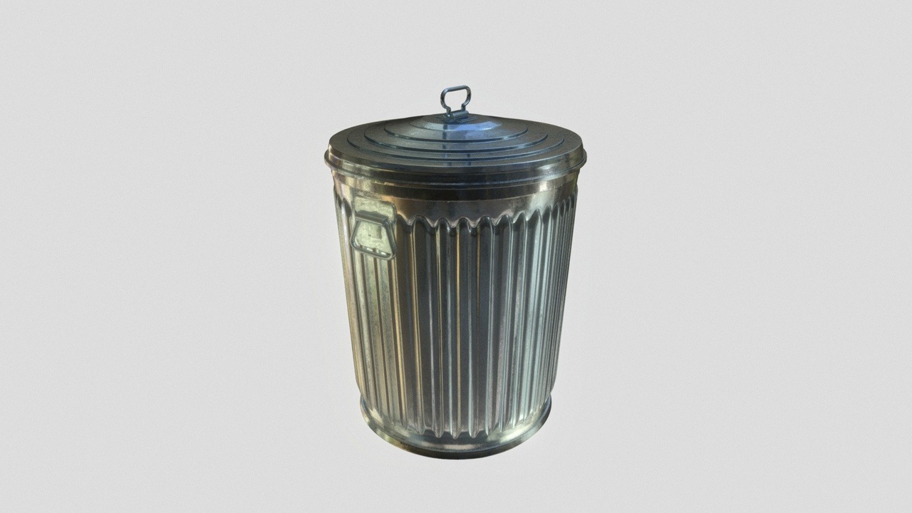 Media 1 for listing Free Galvanized Steel Garbage Trash Bin