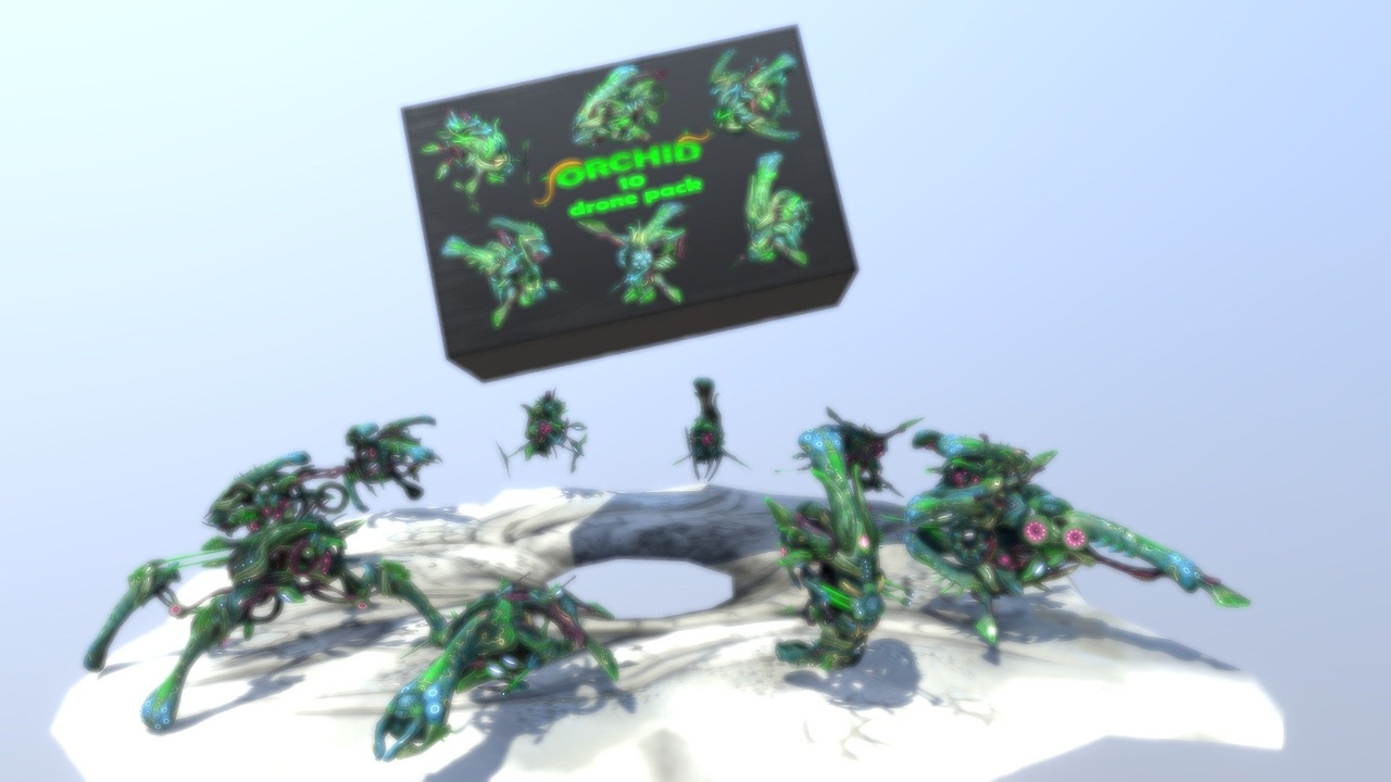 Media 1 for listing 10 Drones - Orchid Pack - Animated Presentation