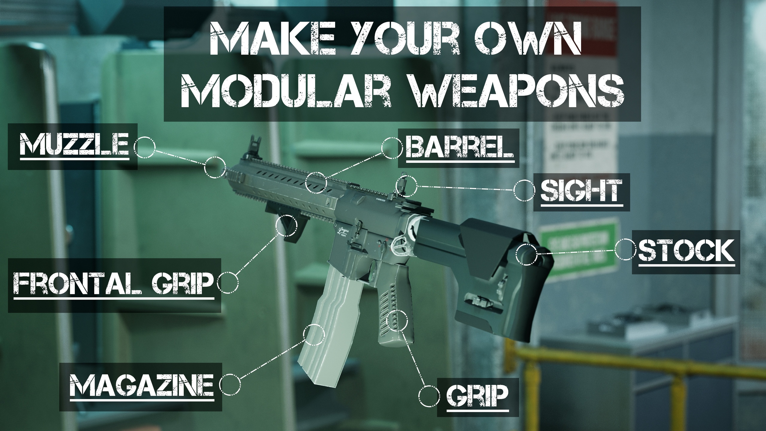 Media 1 for listing Weapon Attachments Editor Modular - Weaponry Assembly System (WAS)