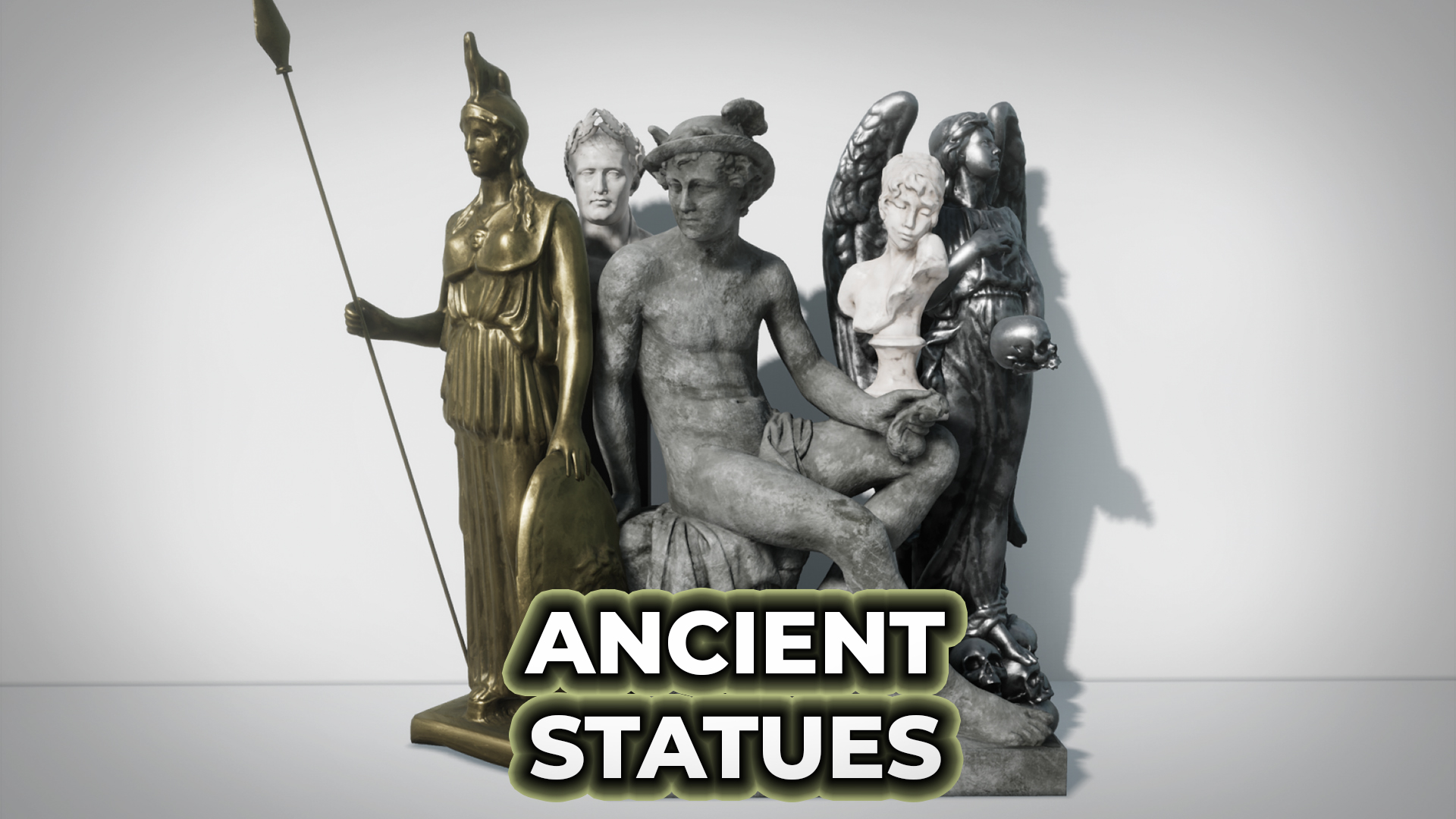 Ancient Statues with Showcase Museum | Fab