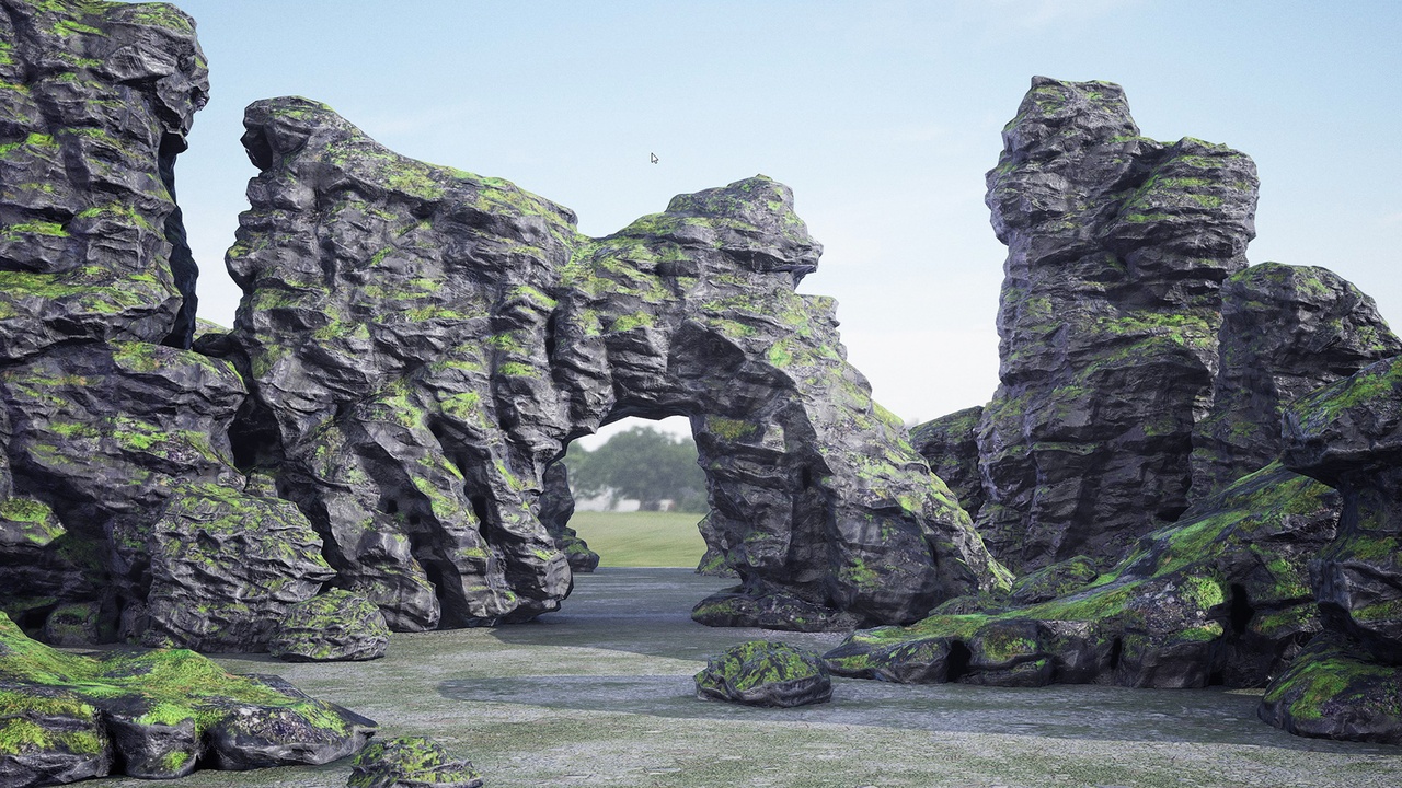 Media 1 for listing Gray Mossy Rock Pack