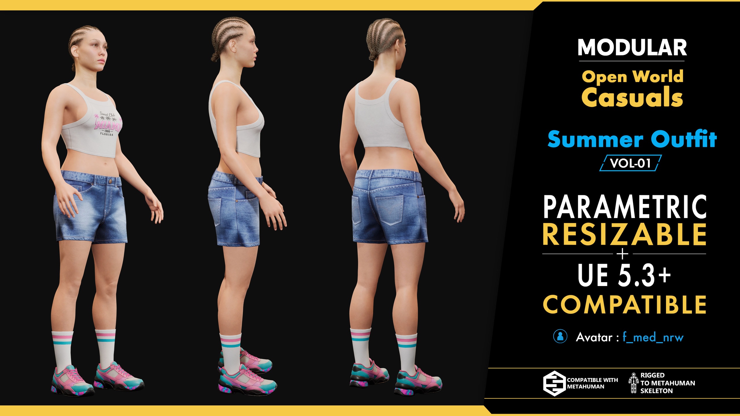 Media 1 for listing 3D Summer Outfit For Metahumans