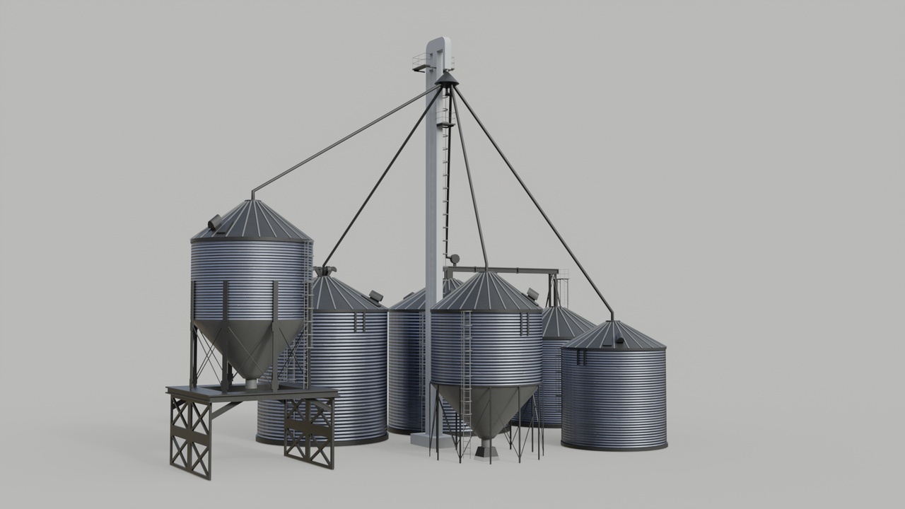 Media 1 for listing Modular Metal Silo Pack - Lowpoly