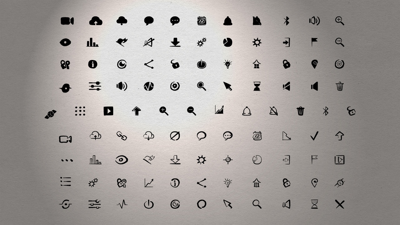 Media 1 for listing 2000+ Hand-drawn ink UI icons