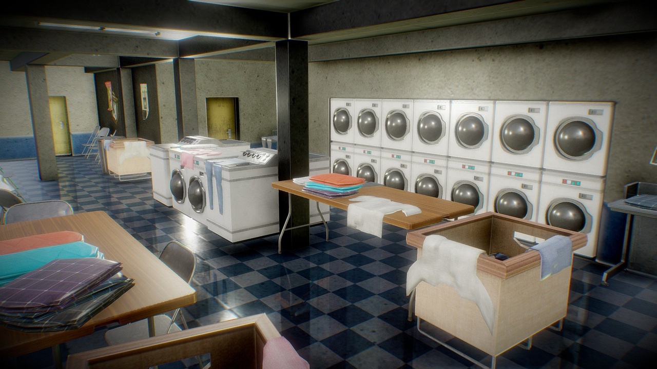 Media 1 for listing Realistic Modern Laundromat Store