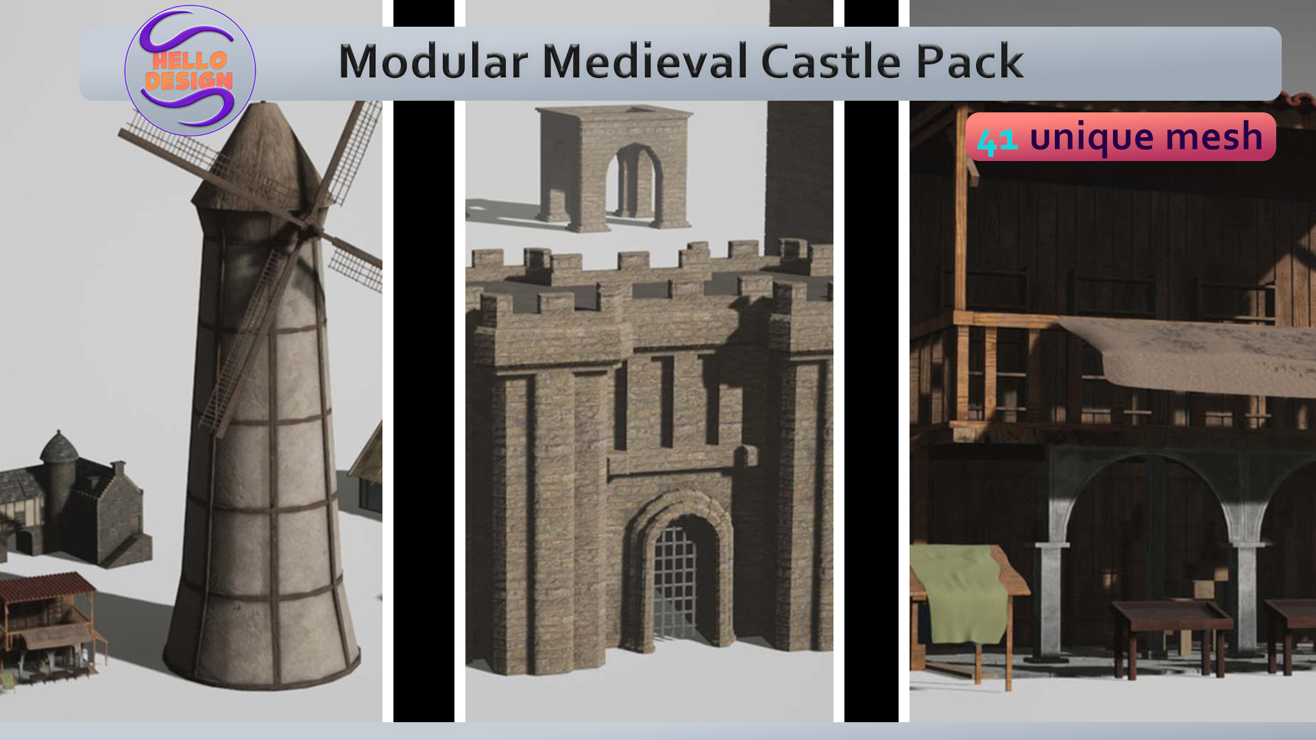 Modular Medieval Castle Pack | Fab