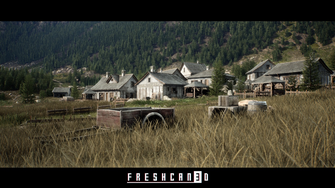 Media 1 for listing Mountain Village Environment (Village,  Modular Village Houses, Village Props)