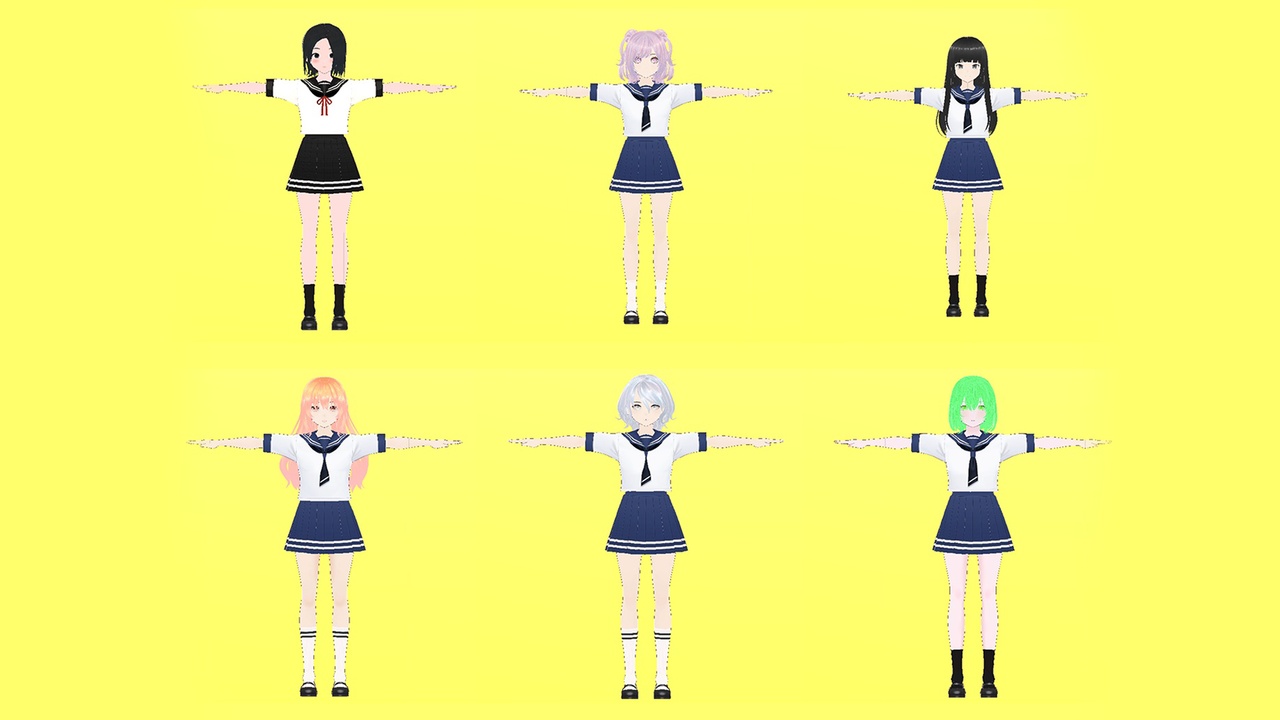 Media 1 for listing Gameready 6 Anime Female Students Collection