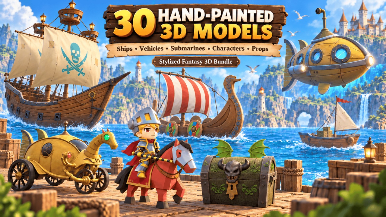 Media 1 for listing NextStepRPG 30 Hand-Painted 3D Models Bundle