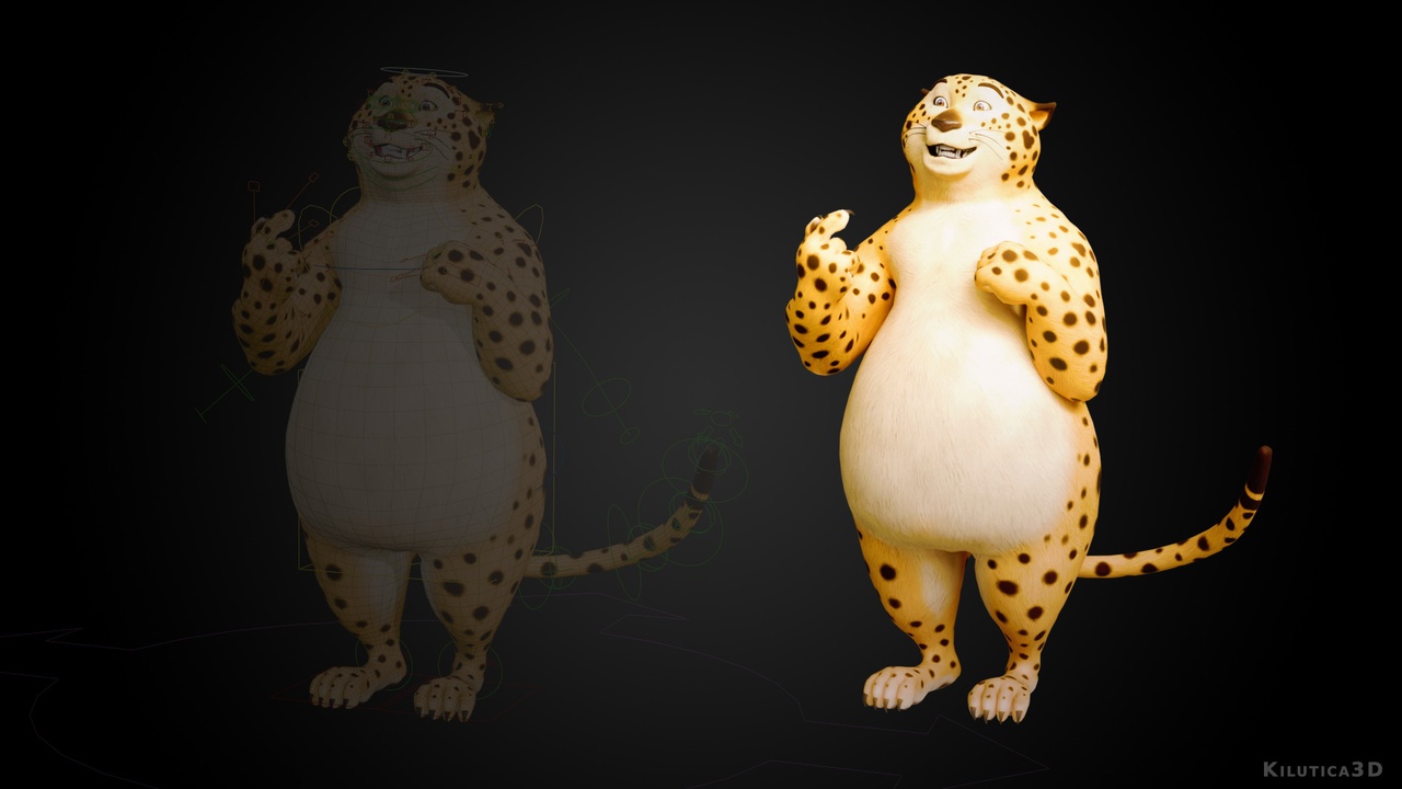 Media 1 for listing Stylized Biped Cheetah - Rigged Cartoon Animal