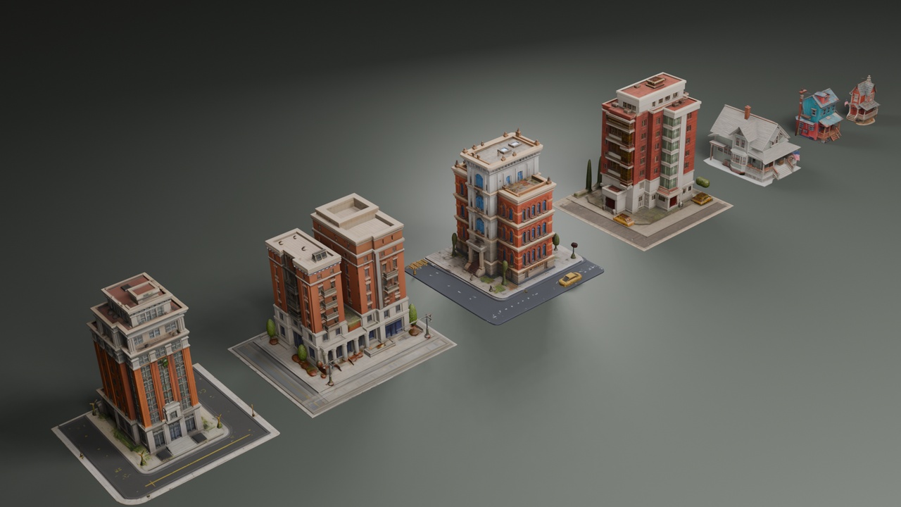 Media 1 for listing Free Stylized Architecture Set