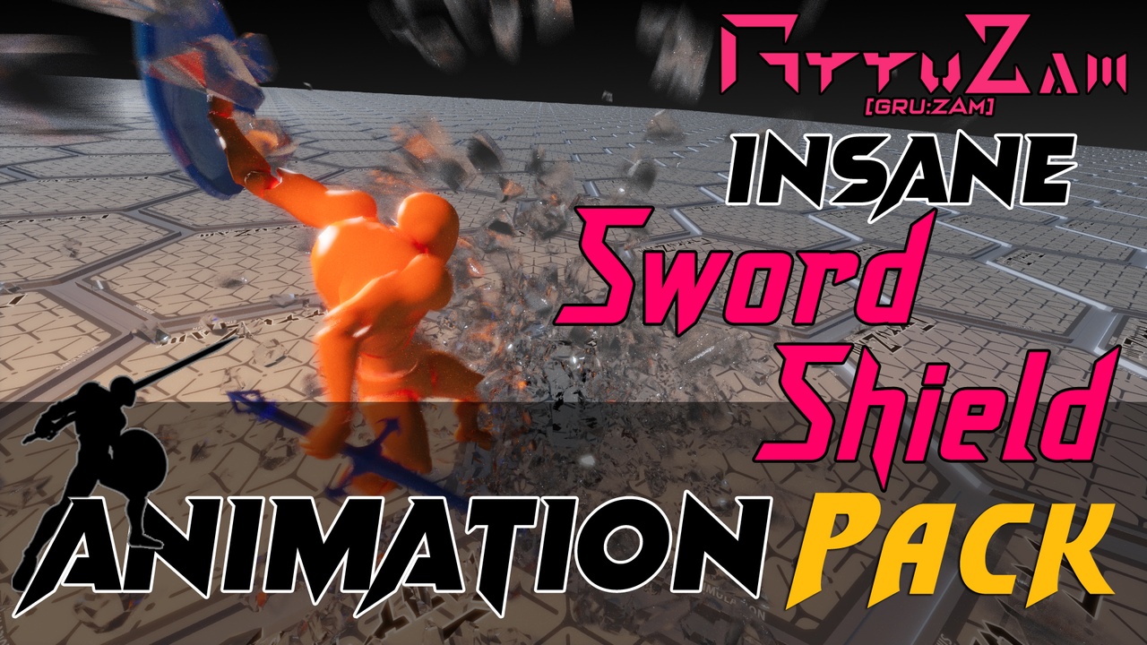 Media 1 for listing Insane Sword Shield Pack Action RPG | Available for all genres.