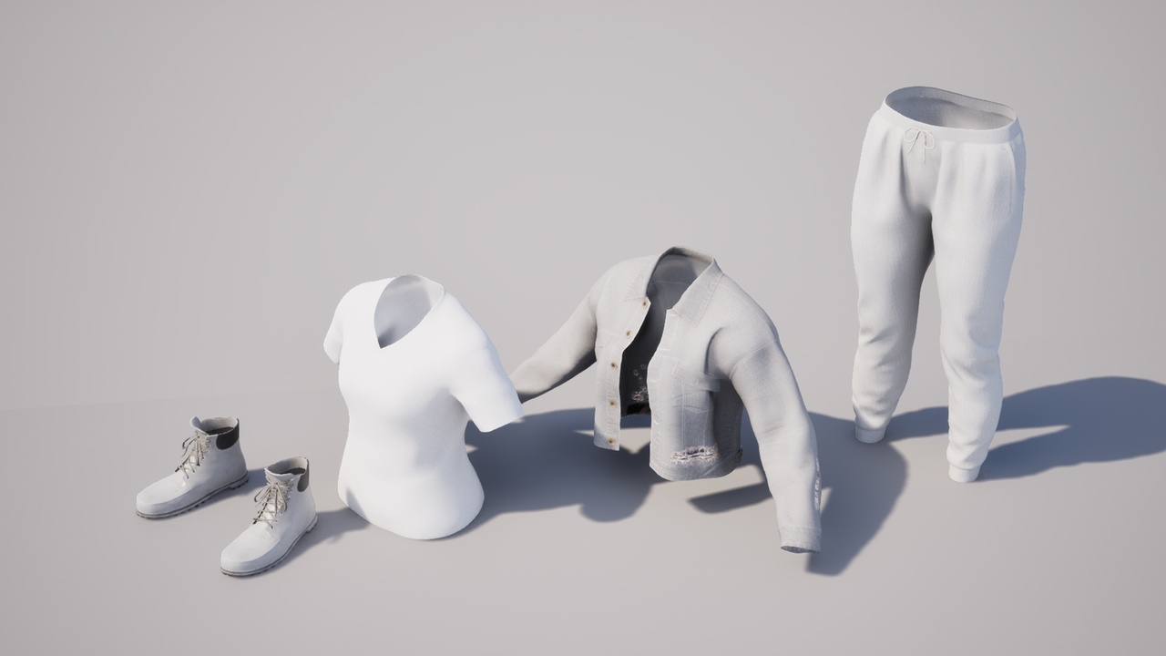 Media 1 for listing Girls Casual Sportswear Suit - Metahuman Clothes Parametric Outfit PBR
