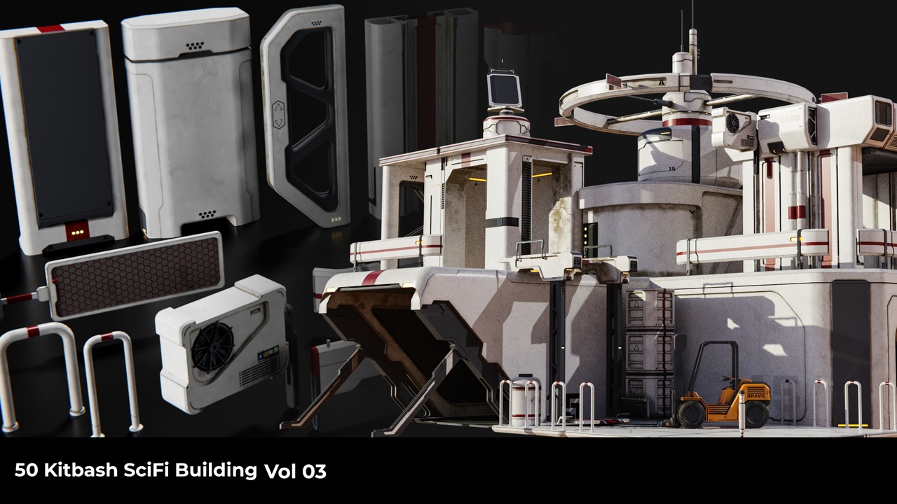 出品50 Kitbash SciFi Building Vol03のメディア1