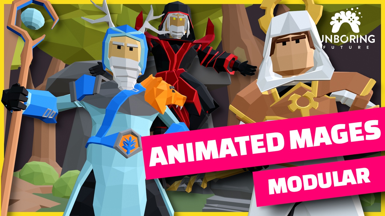 商品 LOW POLY MAGES - Animated & Modular 的媒体 1