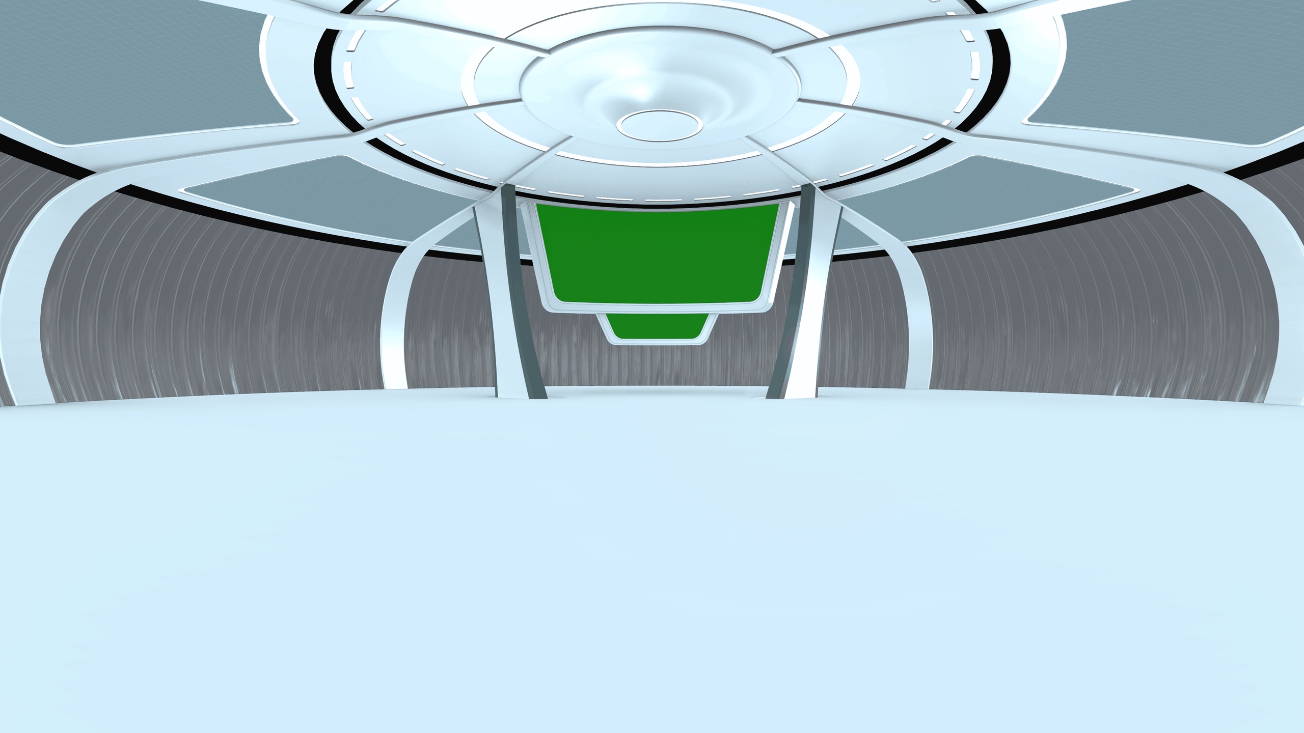 Media 1 for listing Aether Nexus Corridor & Broadcast Hub – Futuristic Modular Interior Set