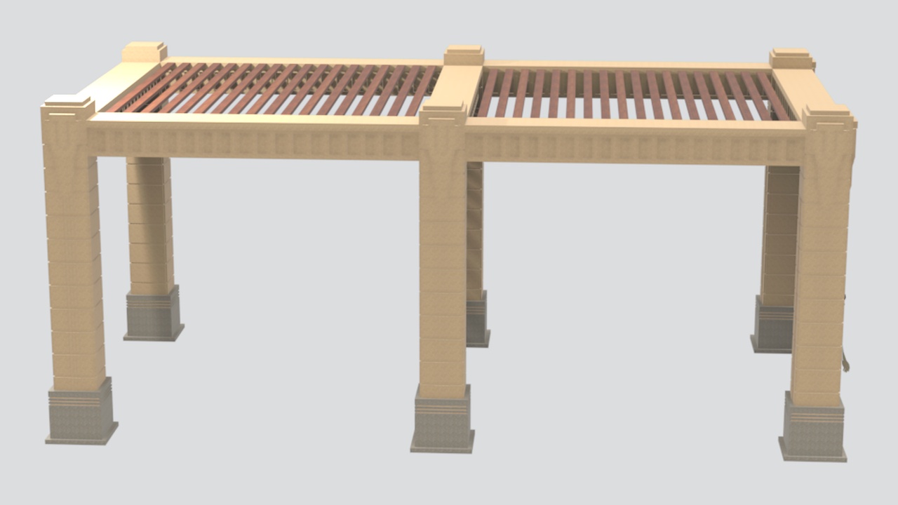 Media 1 for listing European Style Pergola Flower Rack Model 3D Model