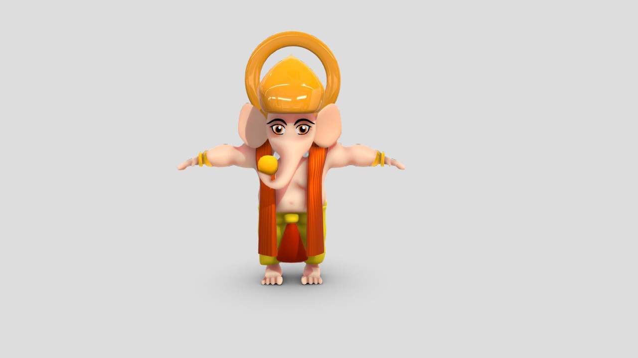 Media 1 for listing Divine Ganesh Ji 3D Model: Gaming & Art