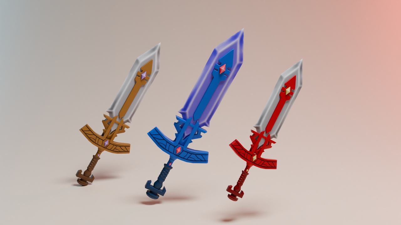 Media 1 for listing Low Poly Sword Stylized - Fantasy Games
