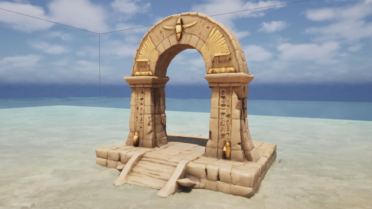 Media 1 for listing Egyptian Stargate V2 - Low Poly Gateway - Ancient Portal