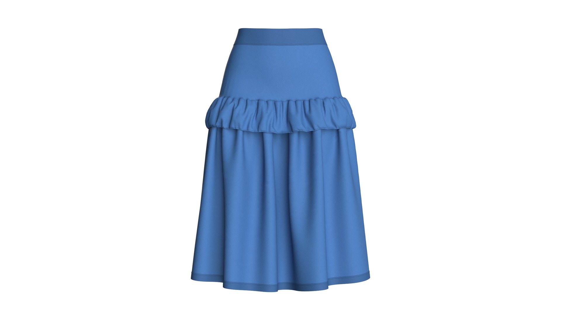 Media 1 for listing Girls Tiered Ruffled Midi Skirt | High Poly