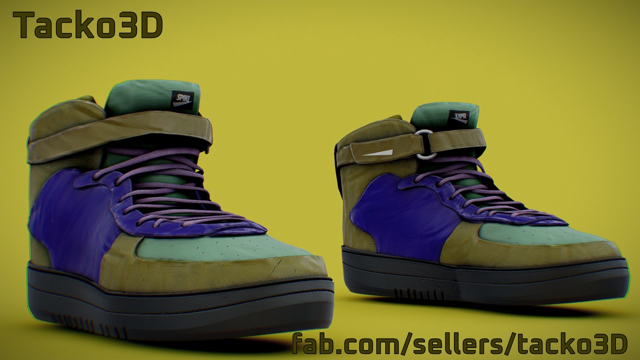 Media 1 for listing Spike High Top Sneakers - Sludge