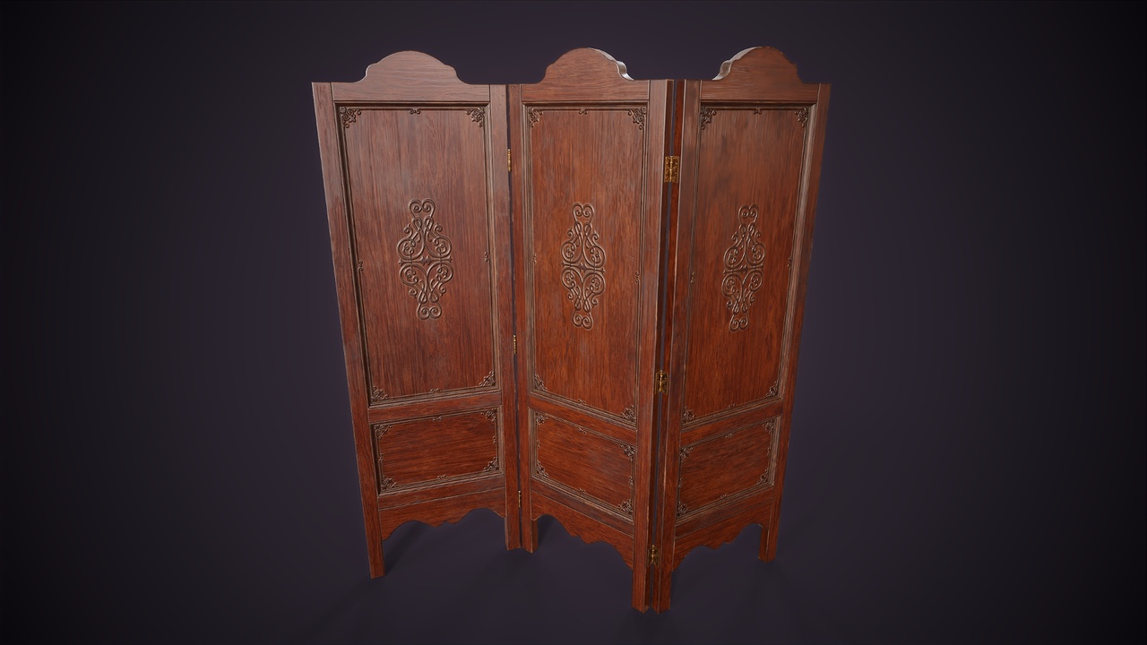 Media 1 for listing Vintage folding screen