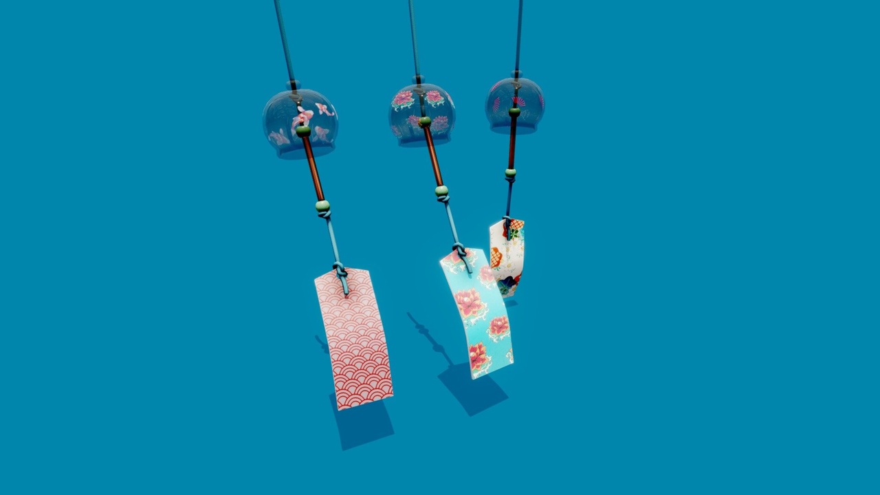 Media 1 for listing Japanes Furin Outdoor Decorative With Animation