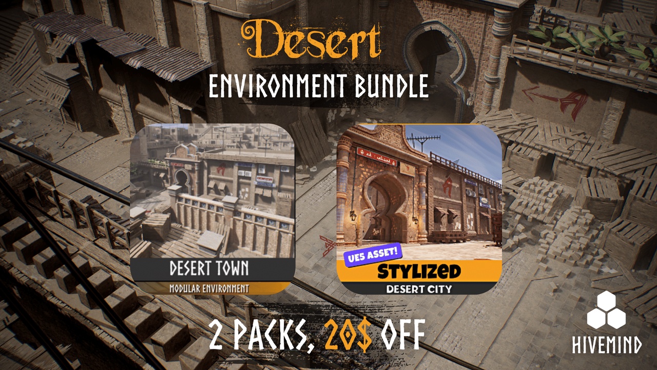 Media 1 for listing Desert Town Bundle (Modular Desert Town, Desert City, Desert Village)