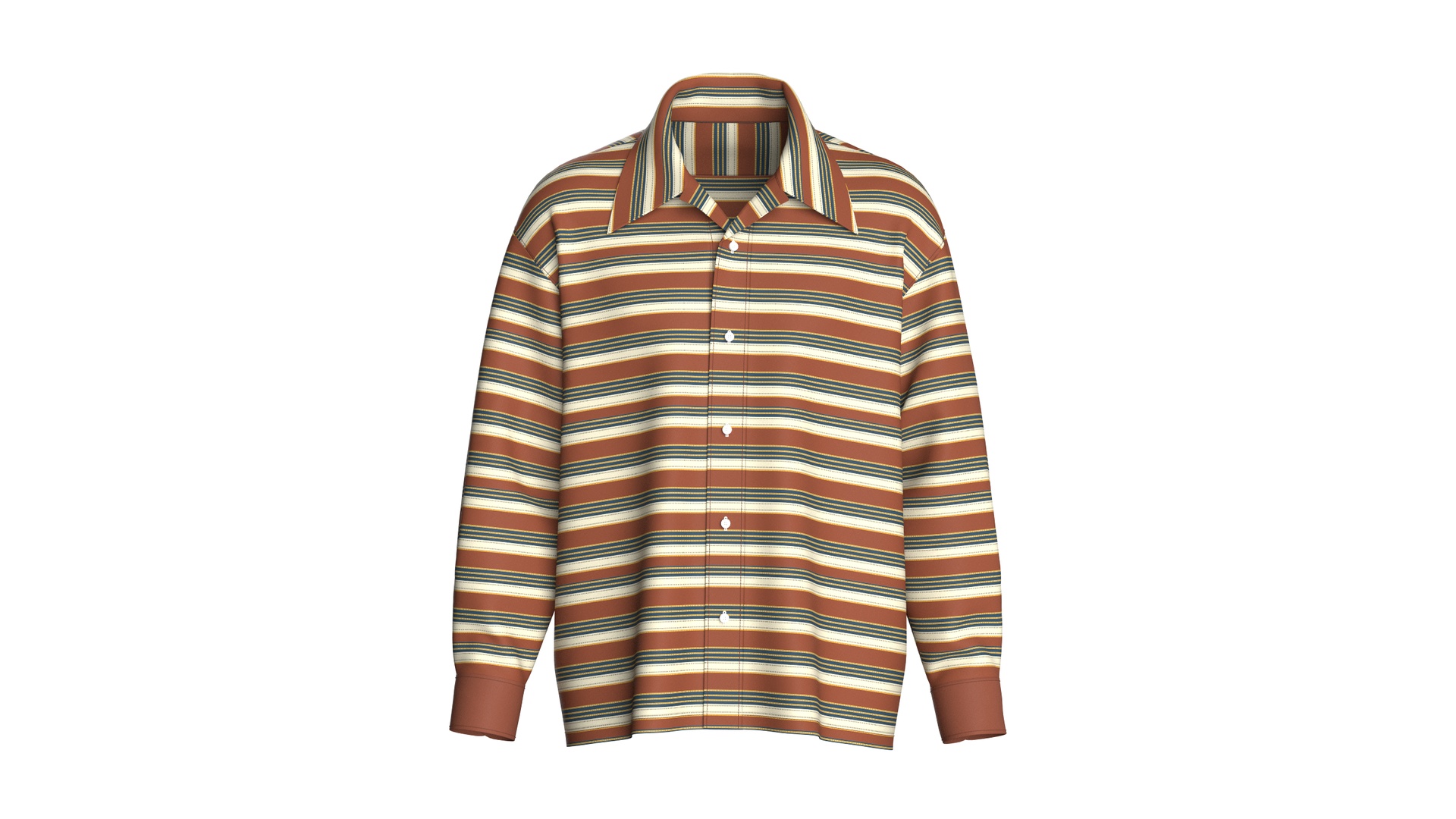 Media 1 for listing Men Long Sleeve Striped Shirt | High Poly