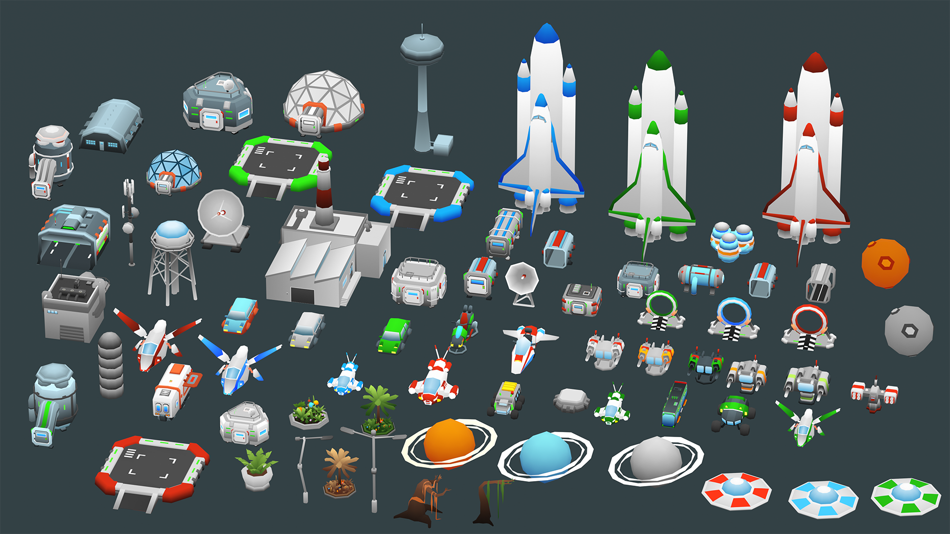 Low Poly Space Assets Pack - 3D Game Kit | Fab