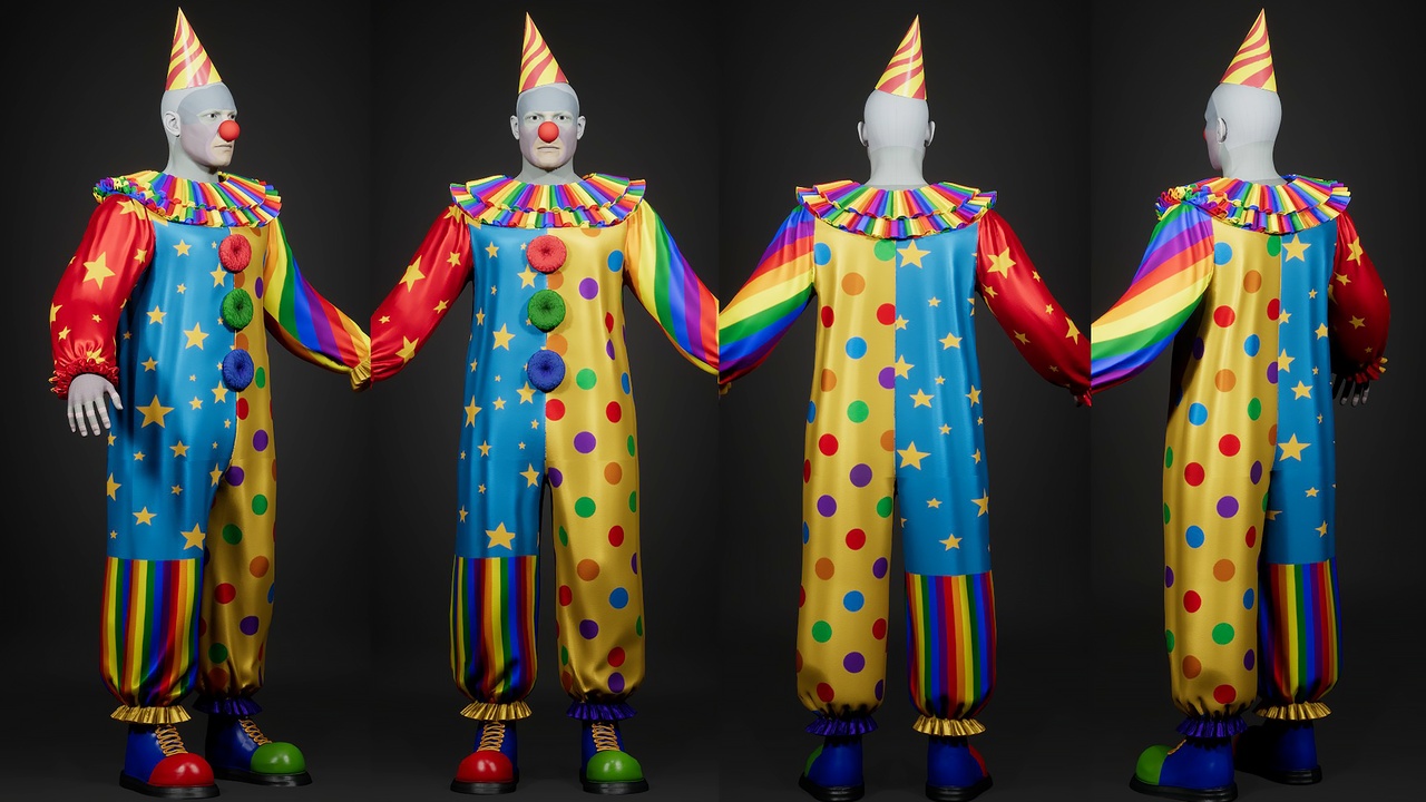 Media 1 for listing Clown Outfit - Metahuman