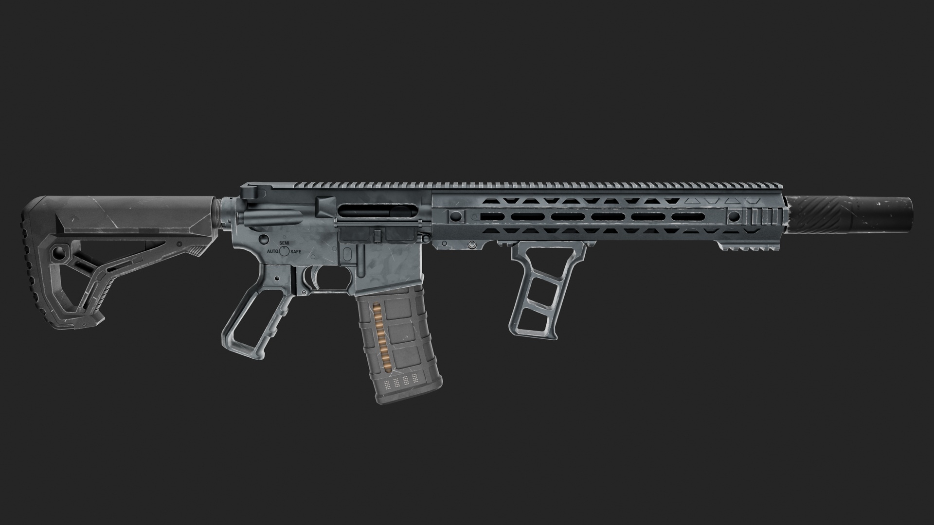 Media 1 for listing Tactical Carbine 3D Model — Realistic PBR Game Asset