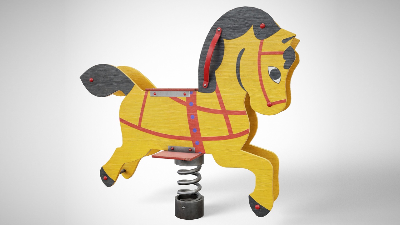 Media 1 for listing Painted Playground Horse
