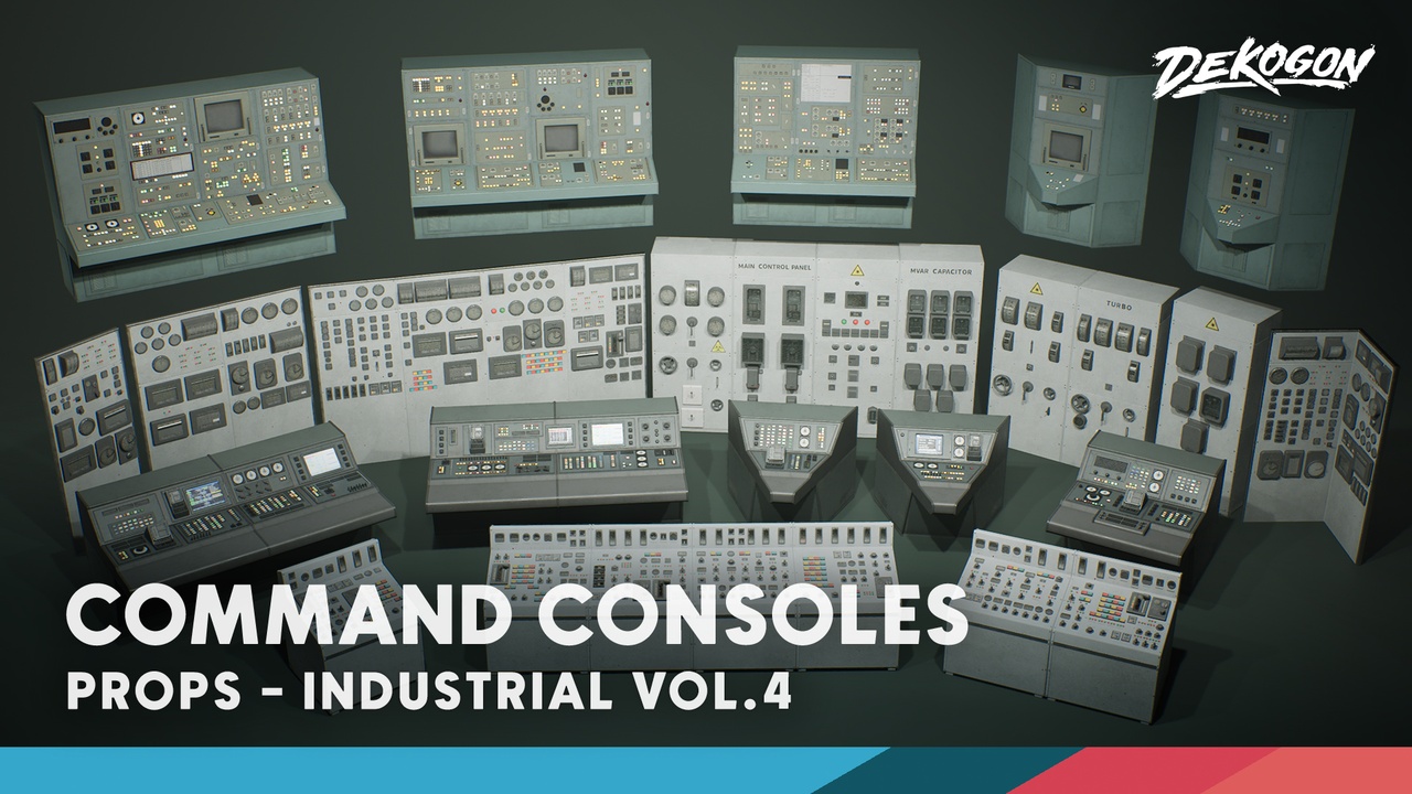 Media 1 for listing Industrial VOL.4 - Control Consoles (Nanite and Low Poly)
