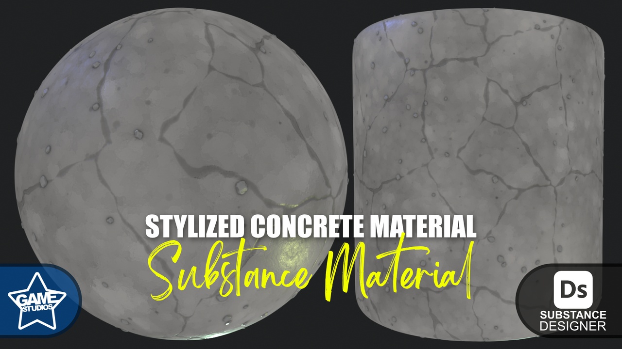Media 1 for listing Stylized Cracked Concrete Material 02