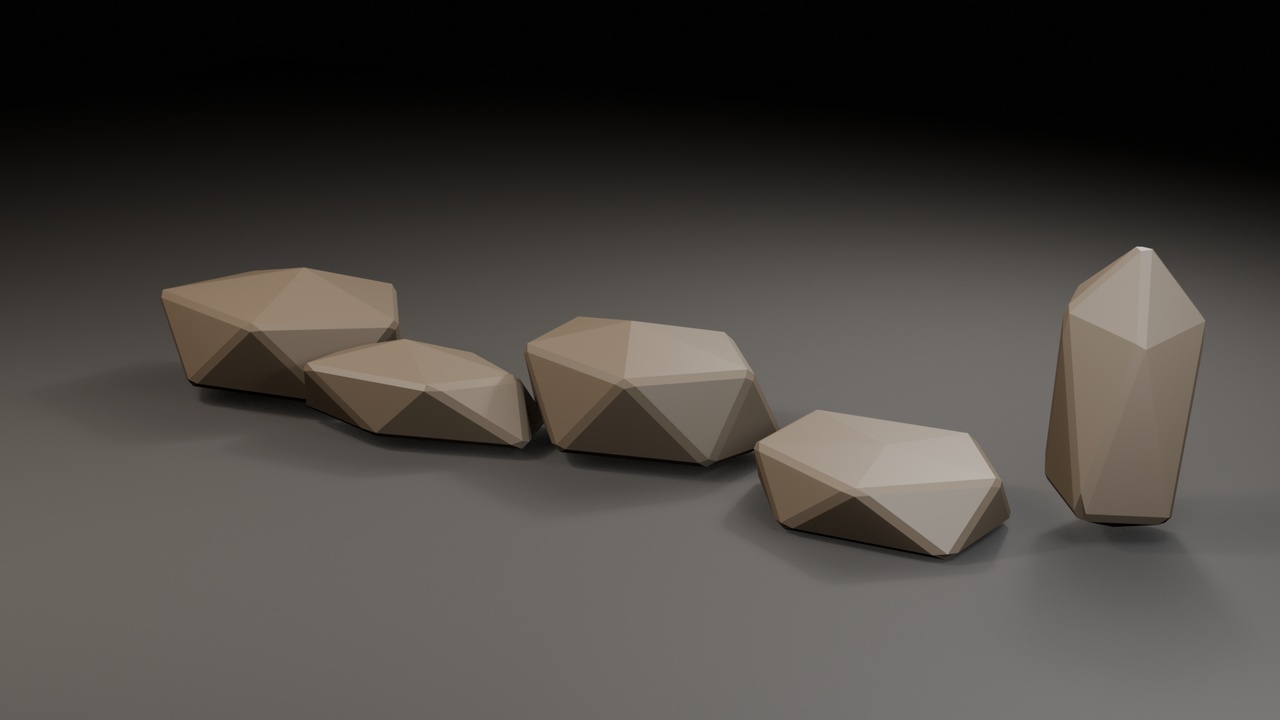 Media 1 for listing Atlas Foundations Stylized Stone Starter Pack — Low Poly Nature Props