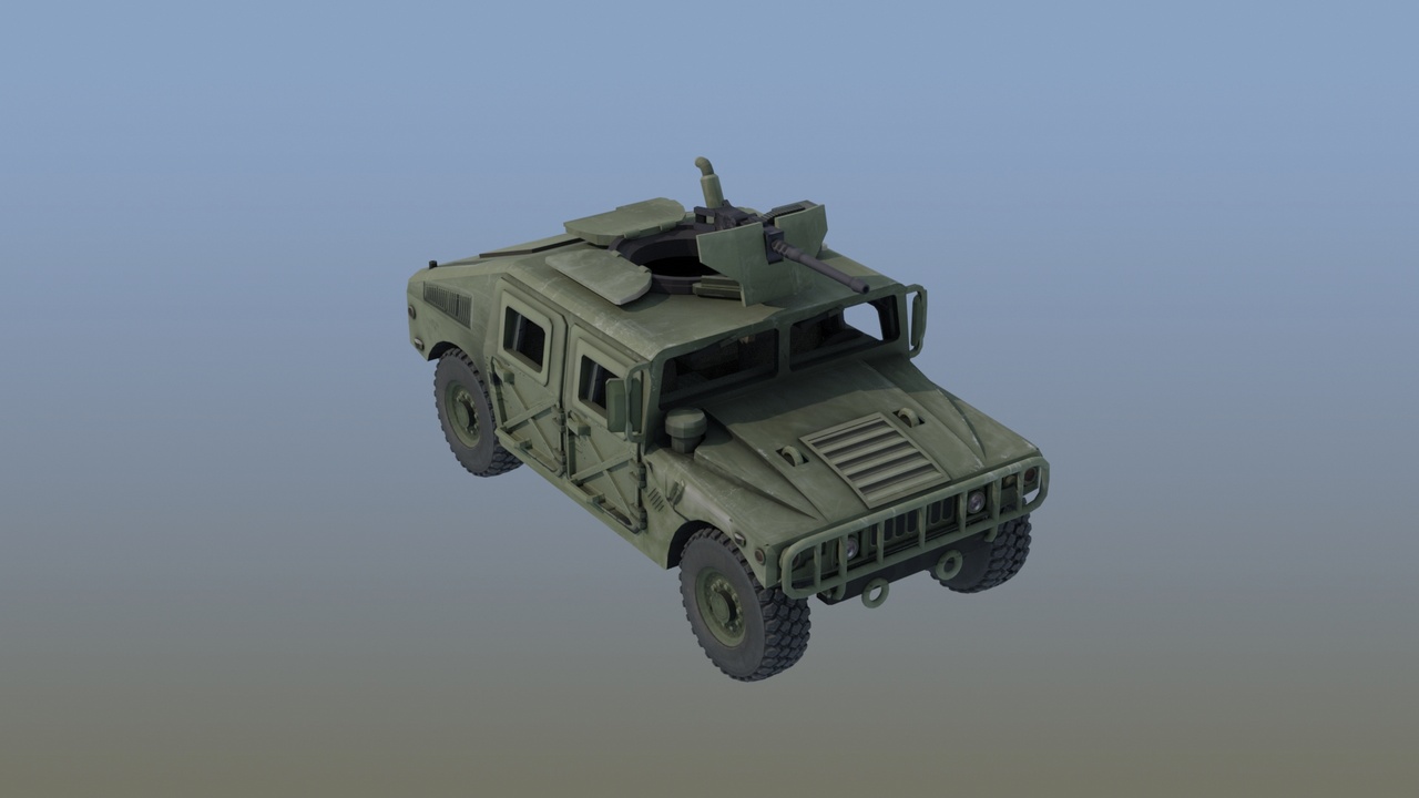 Media 1 for listing M1025 NATO Military .50Cal Armament Carrier Game Ready 3D