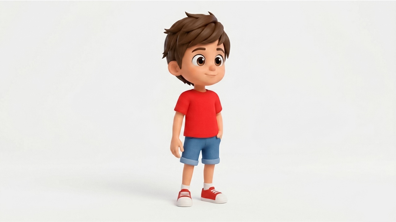 Media 1 for listing Cute Cartoon Boy Character Rigged Animated Game Ready 3D Model