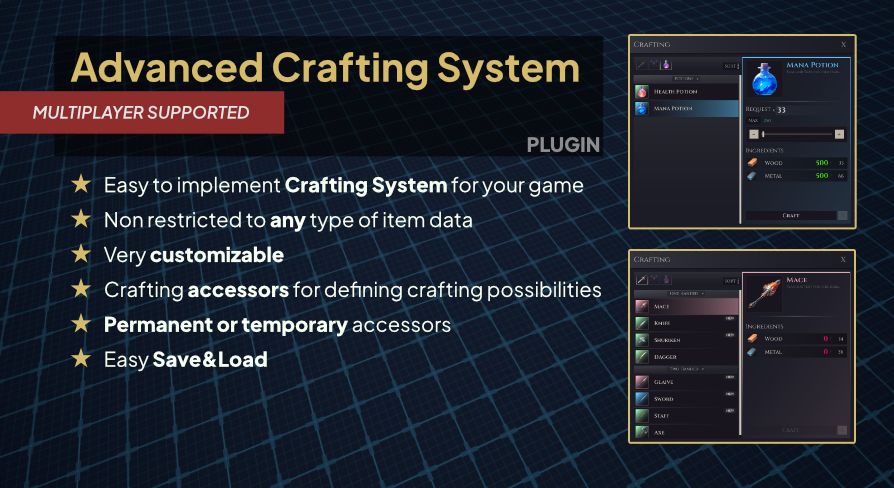 Advanced Crafting System - Plugin | Fab