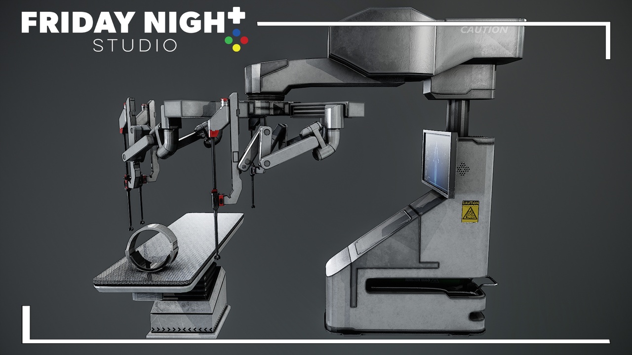 商品 Futuristic Operation Table with robotic arms 的媒体 1