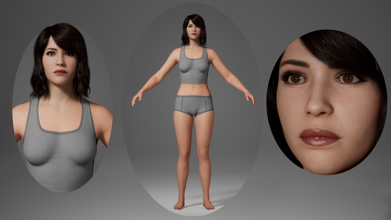 Media 1 for listing Editable Female Character - Widow.With hair, no clothing included.