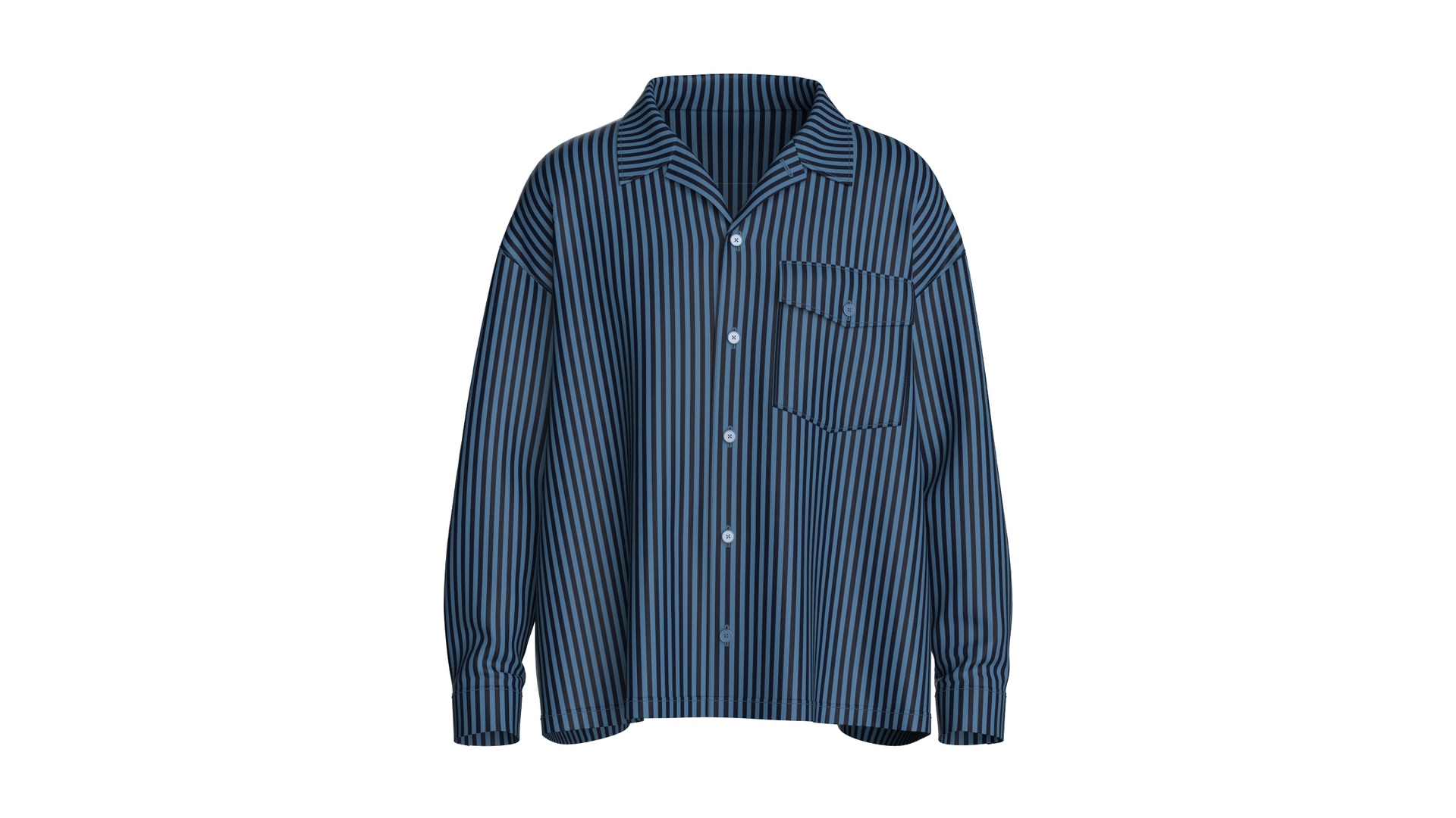 Media 1 for listing Men Vertical Striped Long Sleeve Shirt | High Poly